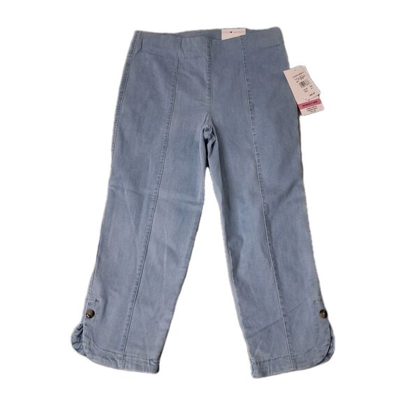 intro. Pants - Intro Love The Fit Capri Pants Crop Size 4P Denim Stretch Legging Pullon Boho
